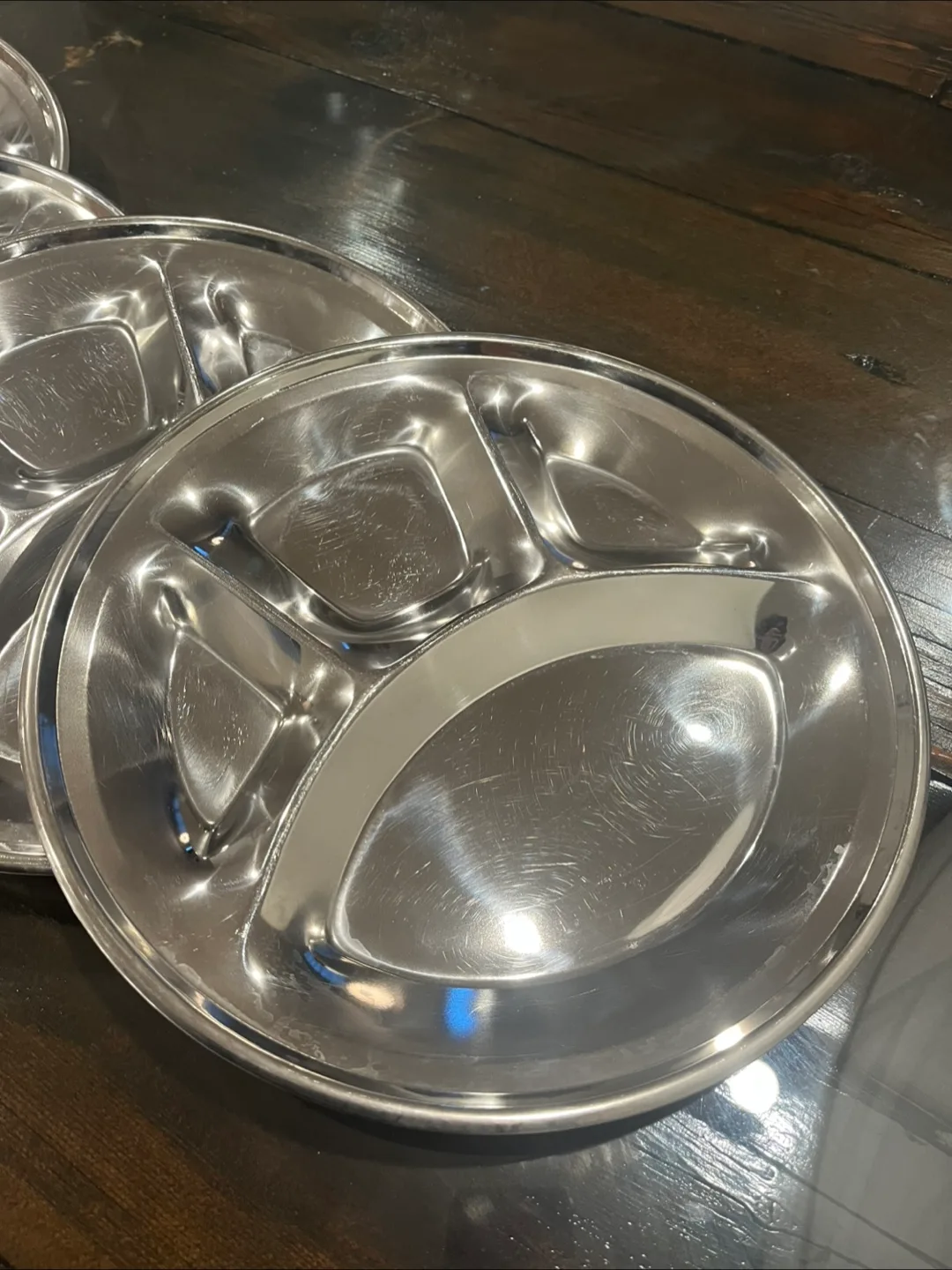 Set of 5 metal thali plates thumbnail
