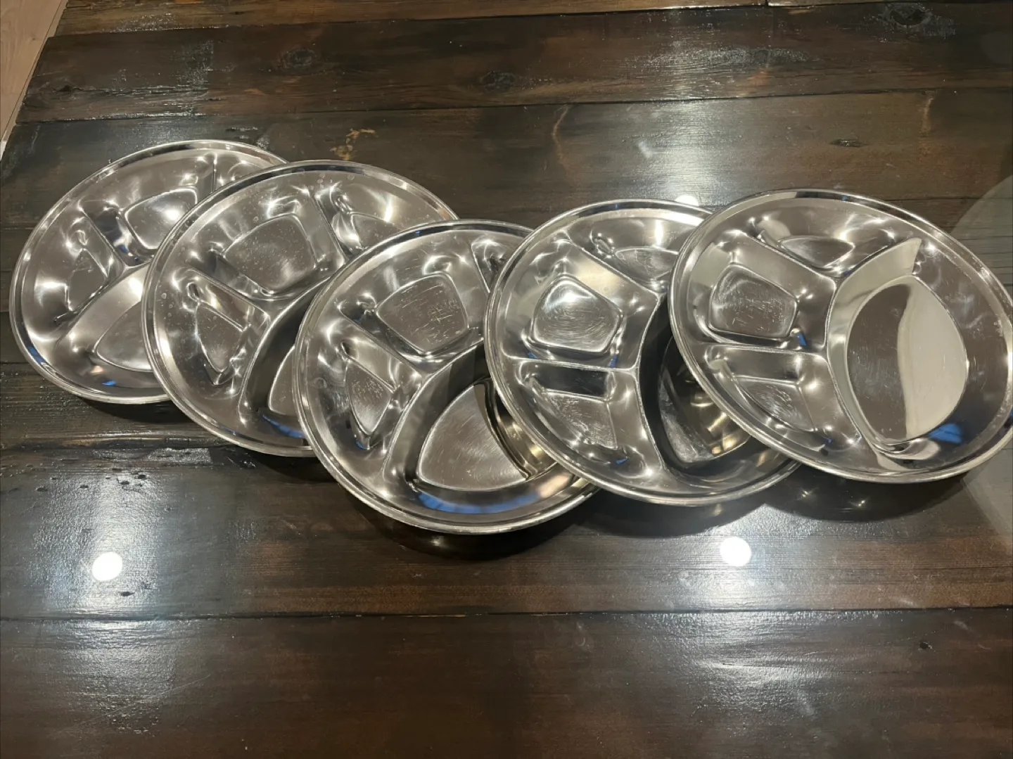Set of 5 metal thali plates image indicator(2)