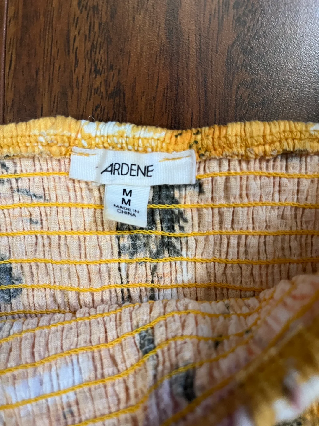 Ardene women’s medium maxi dress, yellow floral off shoulder image indicator(3)