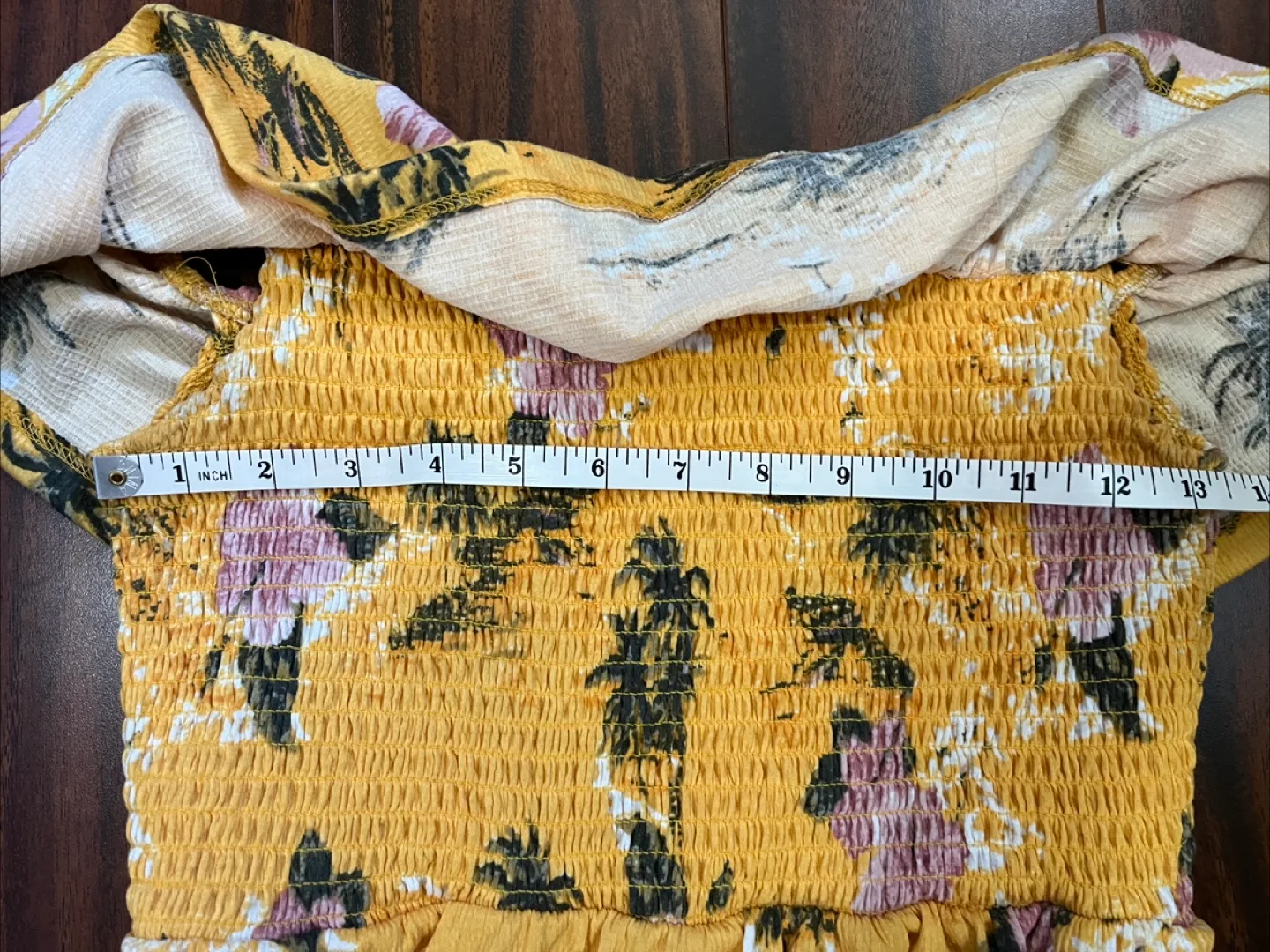 Ardene women’s medium maxi dress, yellow floral off shoulder image indicator(5)