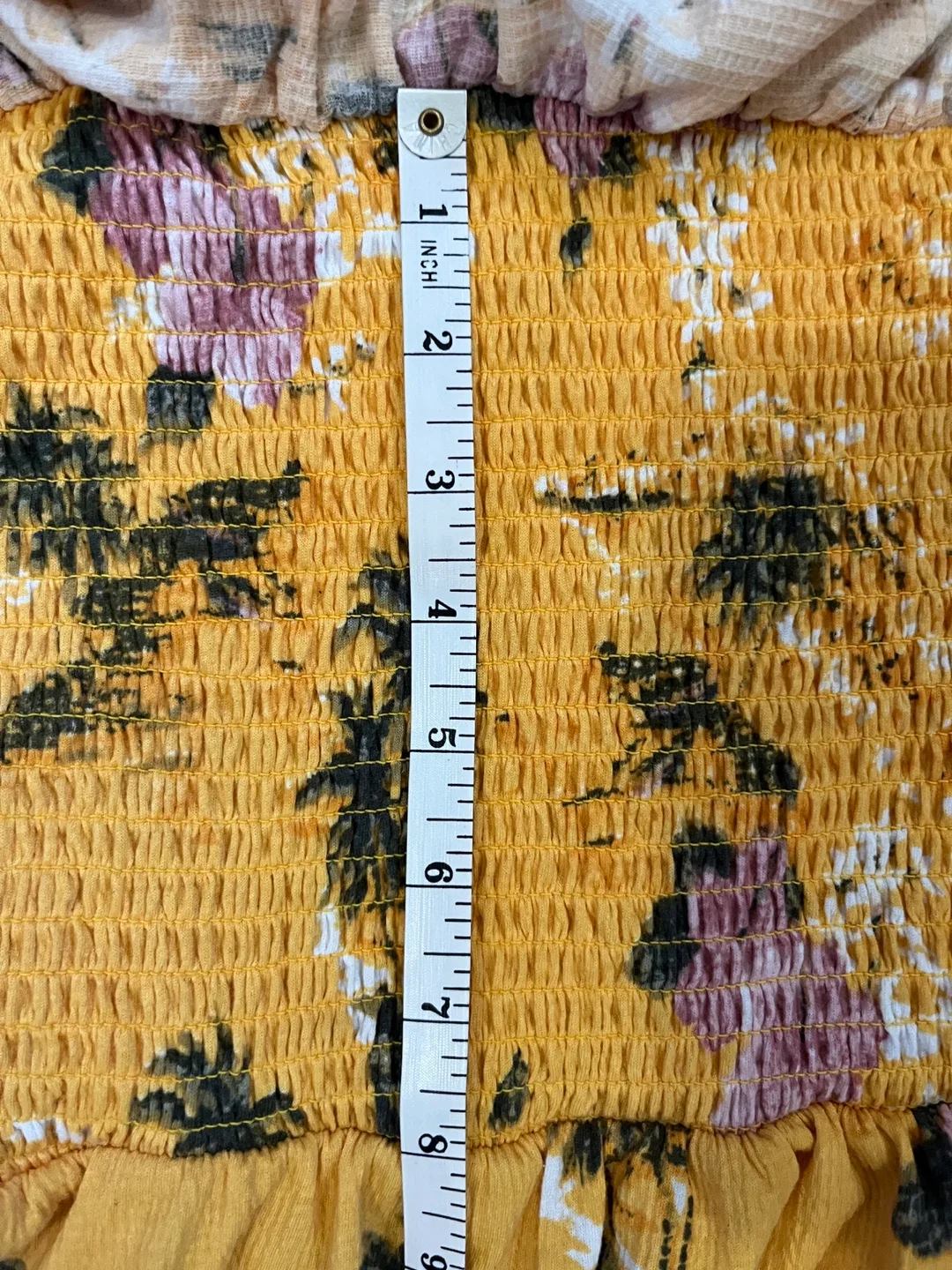 Ardene women’s medium maxi dress, yellow floral off shoulder image indicator(6)