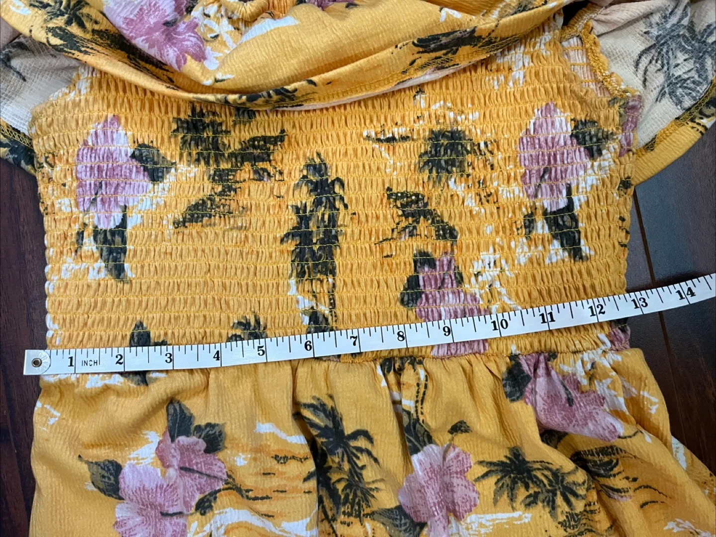 Ardene women’s medium maxi dress, yellow floral off shoulder image indicator(7)