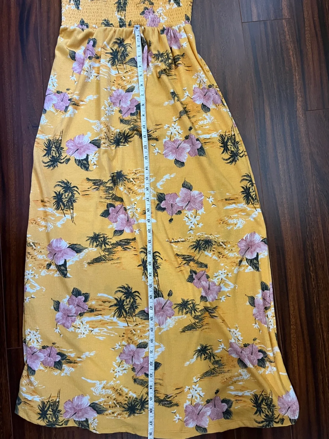 Ardene women’s medium maxi dress, yellow floral off shoulder image indicator(8)