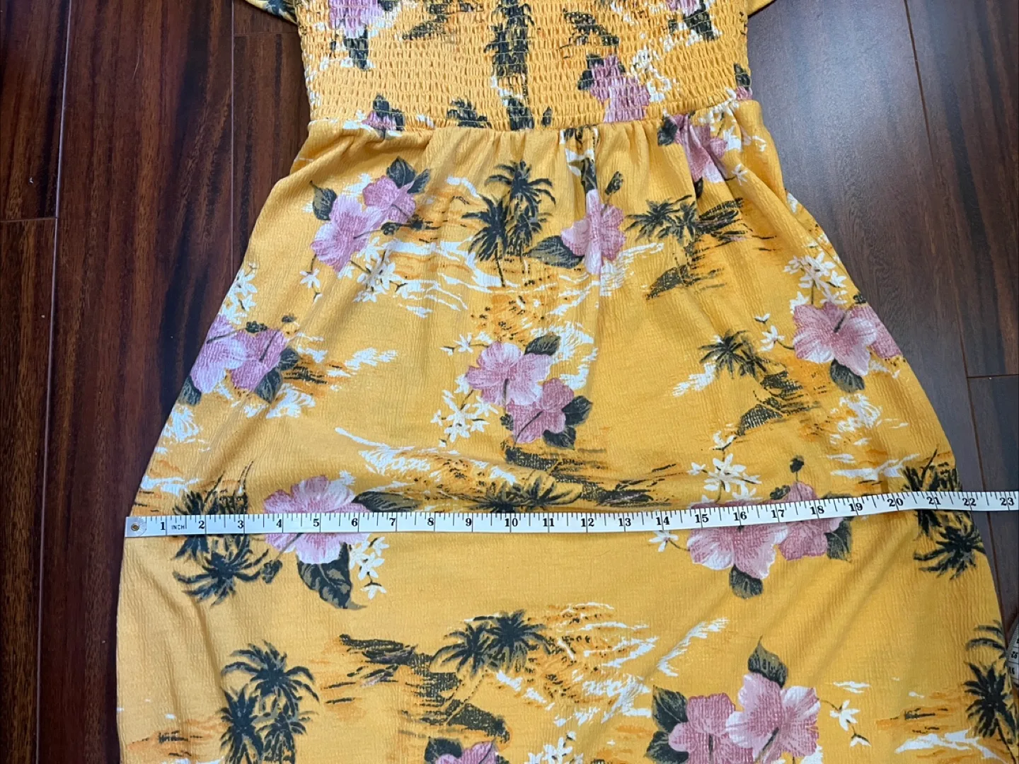 Ardene women’s medium maxi dress, yellow floral off shoulder image indicator(9)