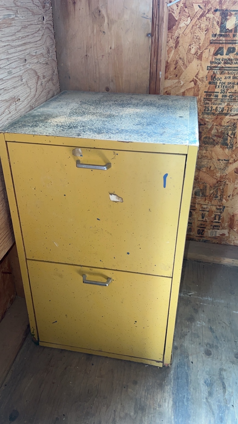 Yellow Two-Drawer  Cabinet