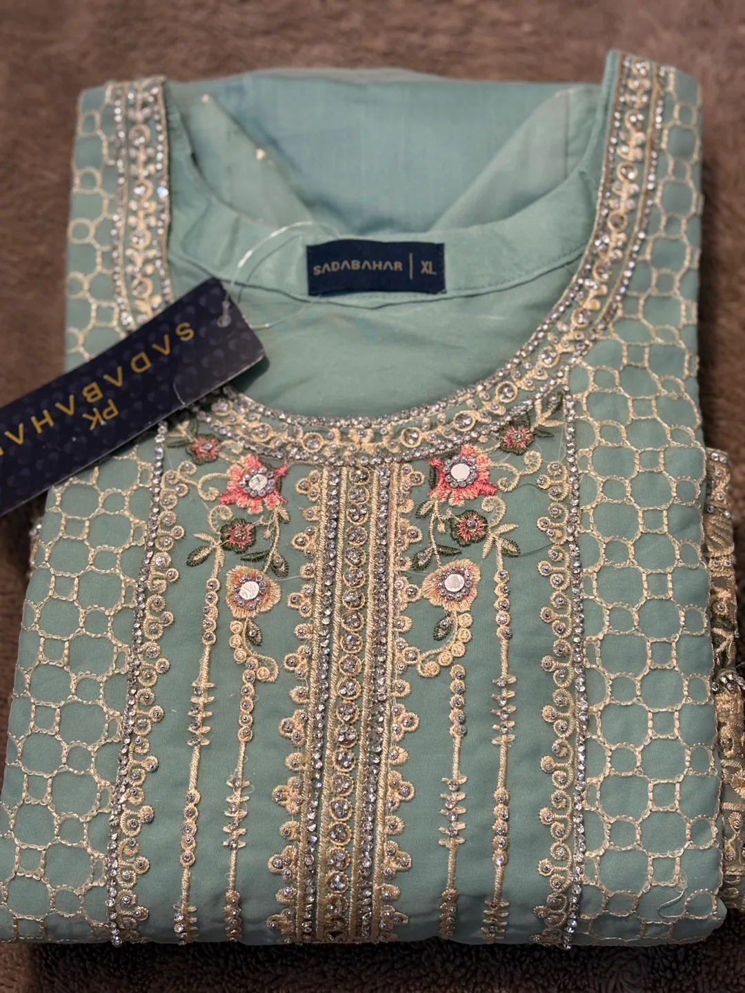 SADABAHAR Embroidered Kurti Set - Size XL image indicator(4)
