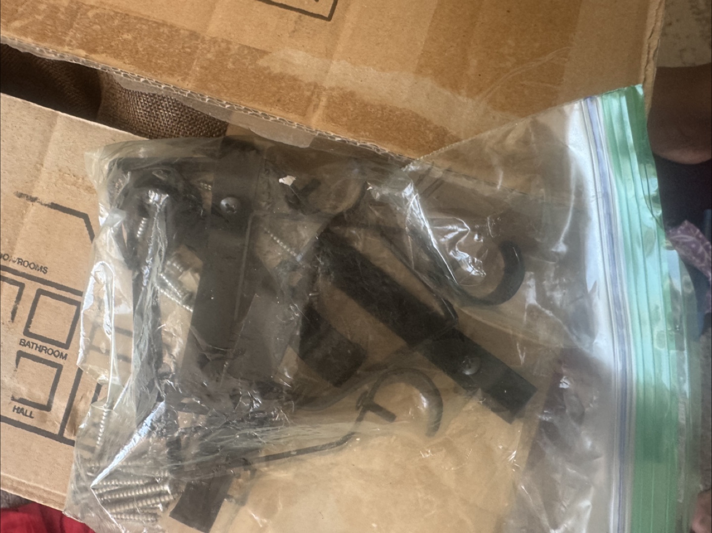 Black Curtain Rods with Hardware - photo 4