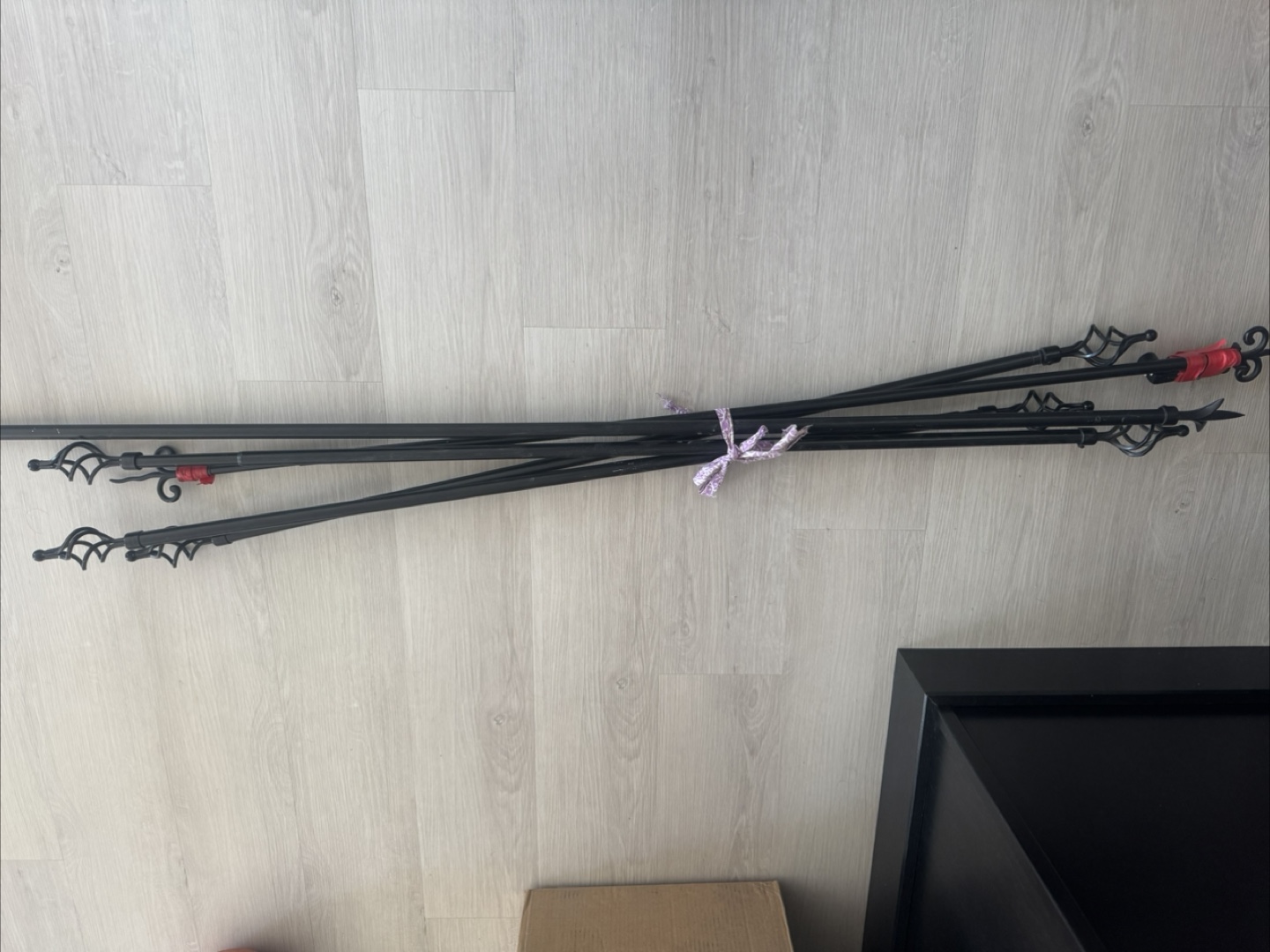 Black Curtain Rods with Hardware