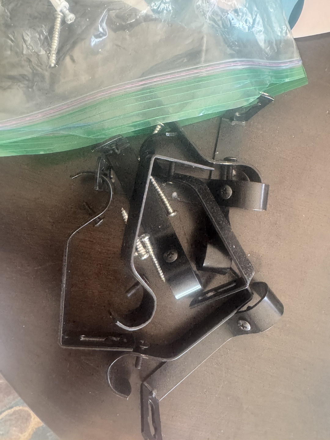 Black Curtain Rods with Hardware - photo 3
