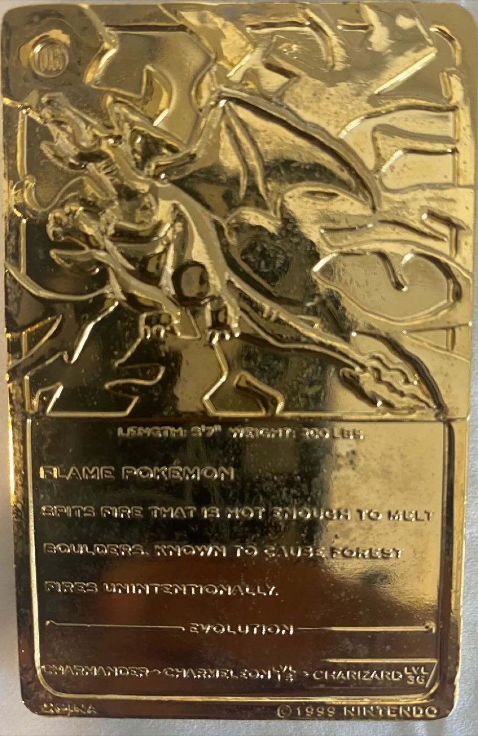Pokémon Charizard Gold Plated Card image indicator(2)