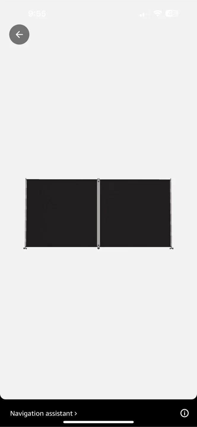 Black Room Divider - 11.8ft Wide thumbnail