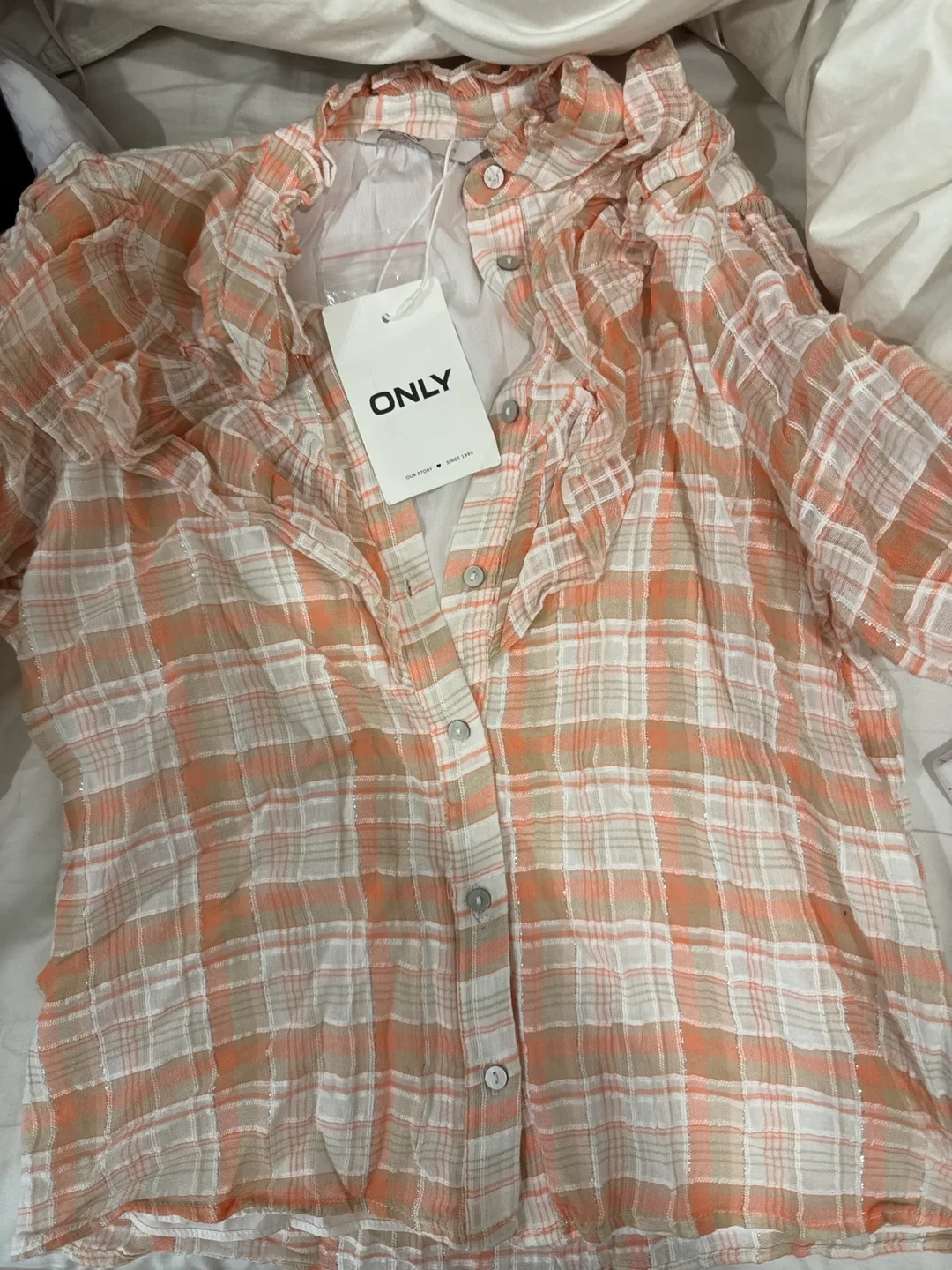 ONLY Plaid Button-Up Shirt thumbnail