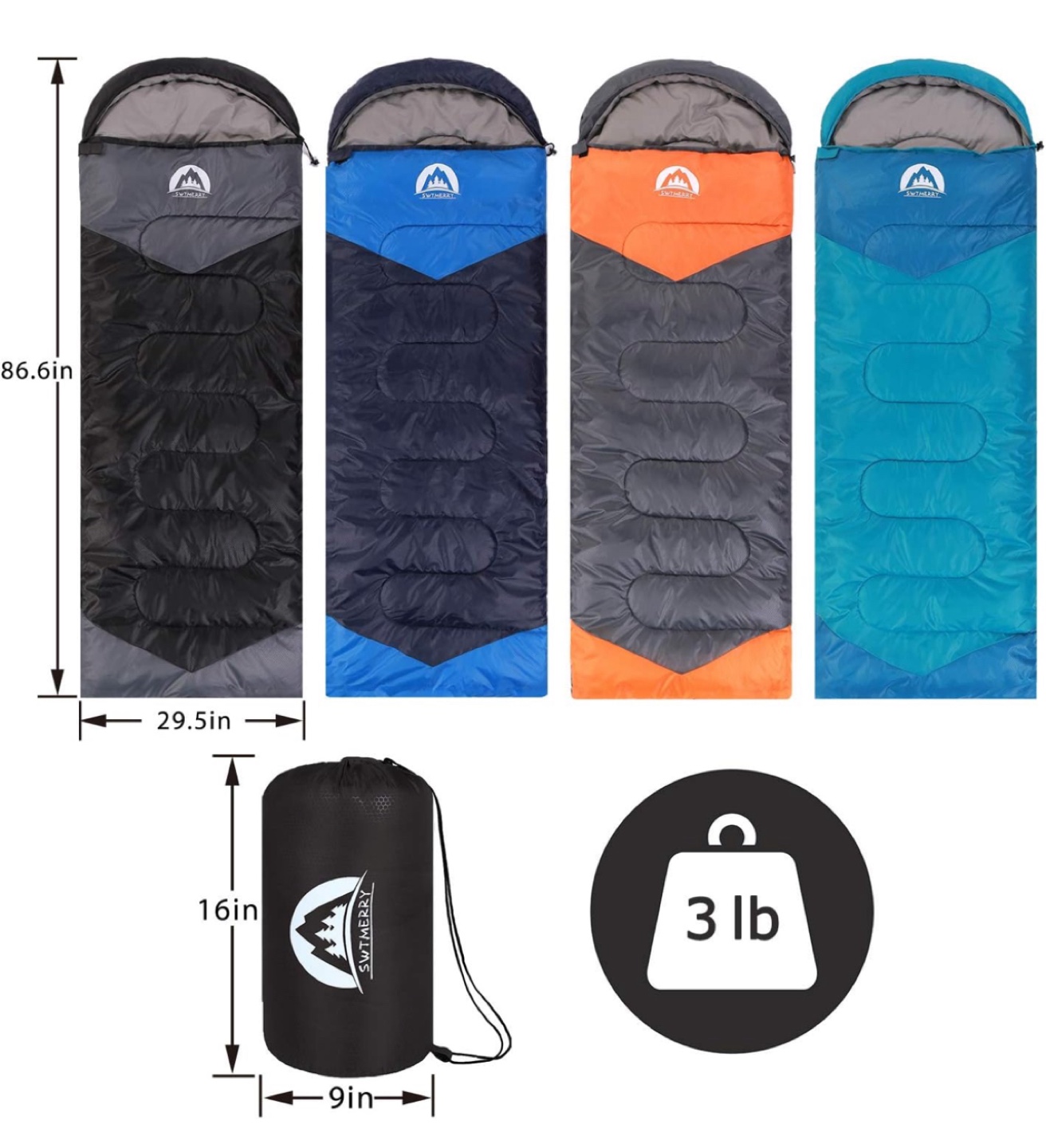 SWTMERRY Sleeping Bag - Black - photo 4
