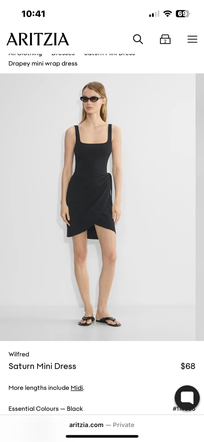 Wilfred Saturn Mini Dress - Black thumbnail