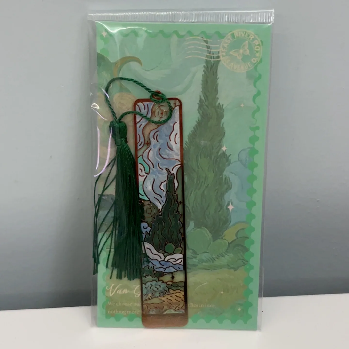 Van Gogh Starry Night Bookmark with Tassel image indicator(2)