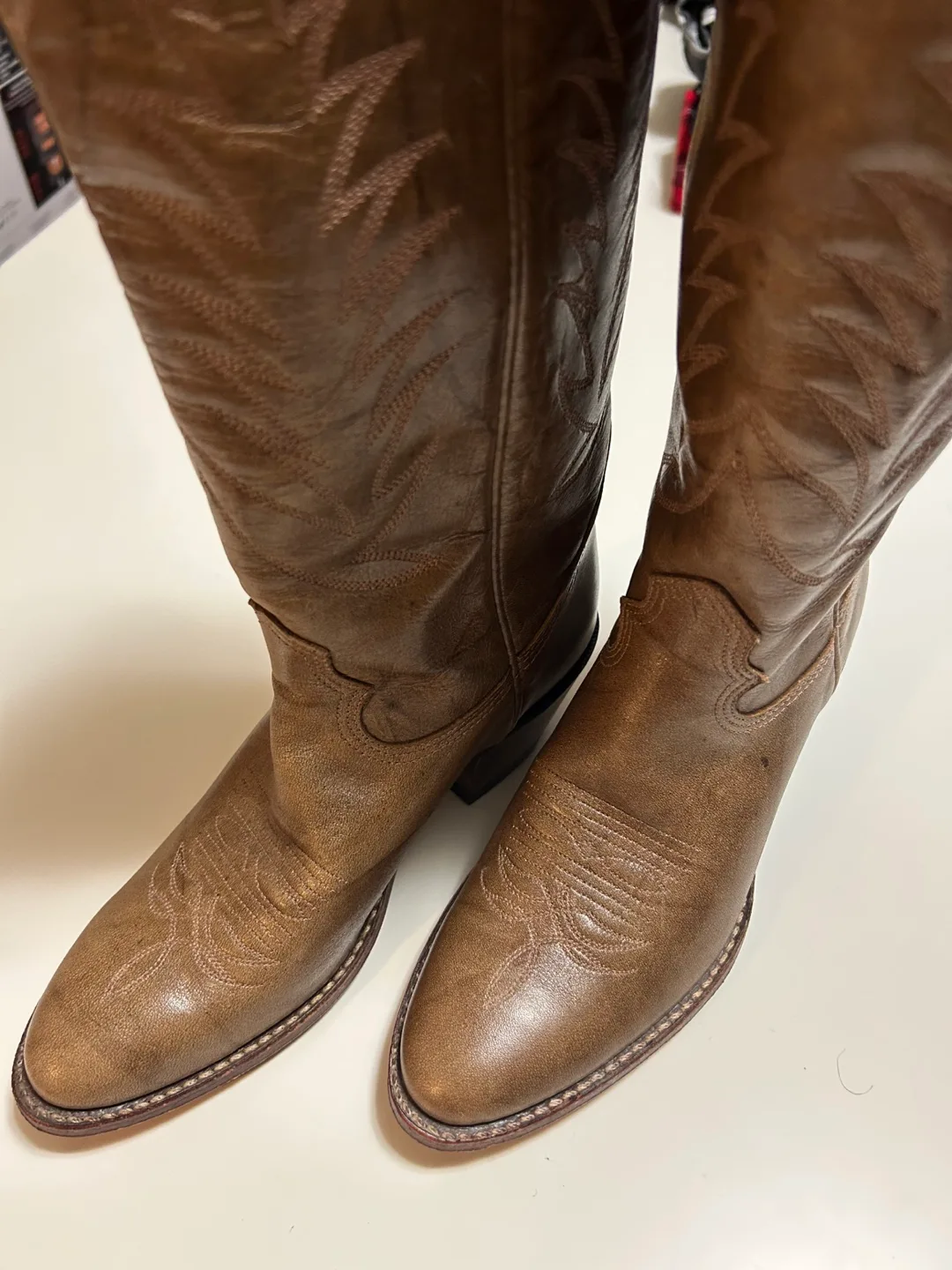 Brand New Go Western Stampede Leather Cowboy Boots image indicator(2)