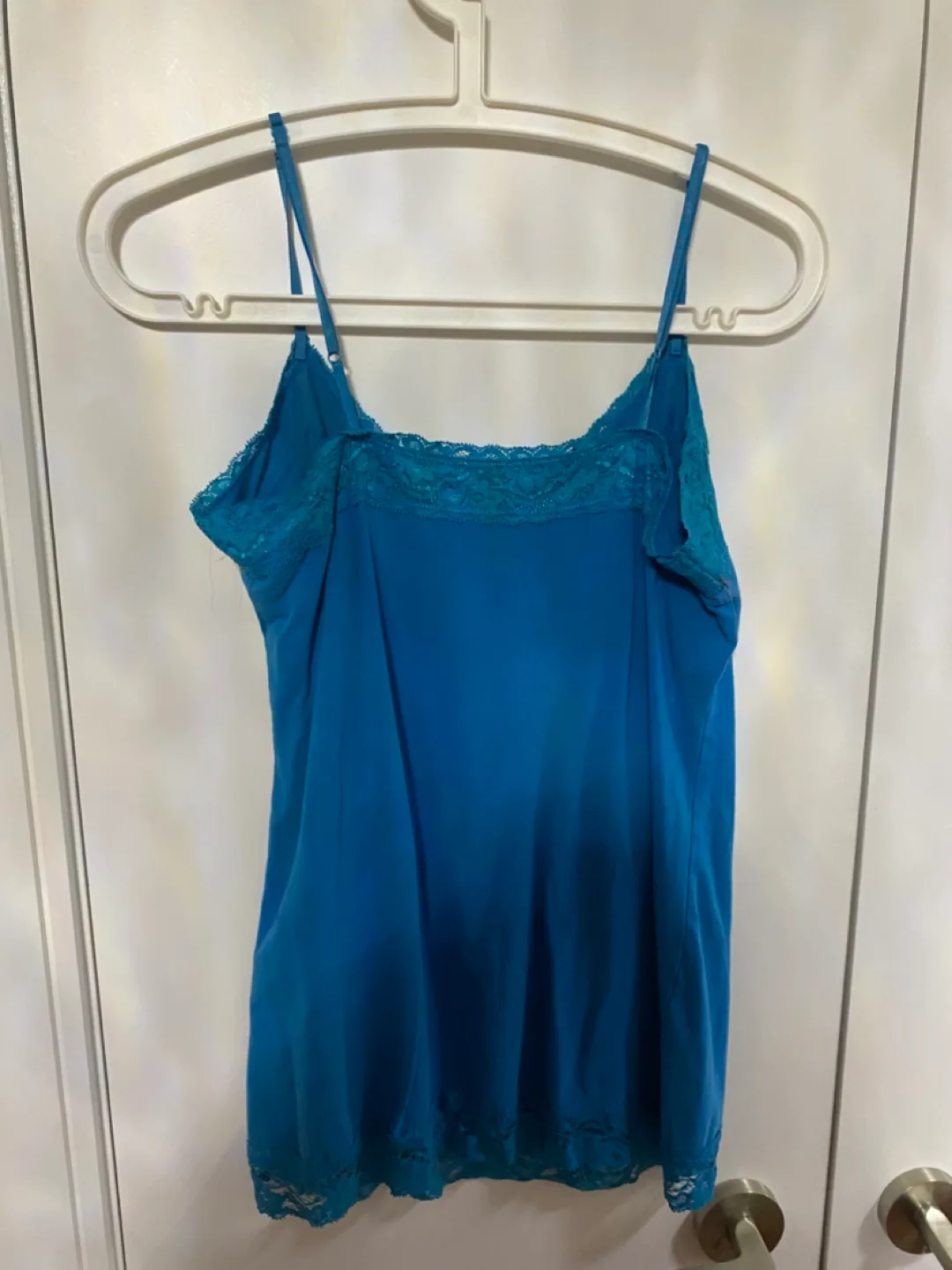 Chado Blue Lace Trim Tank Top - Size L 🇨🇦 image indicator(2)