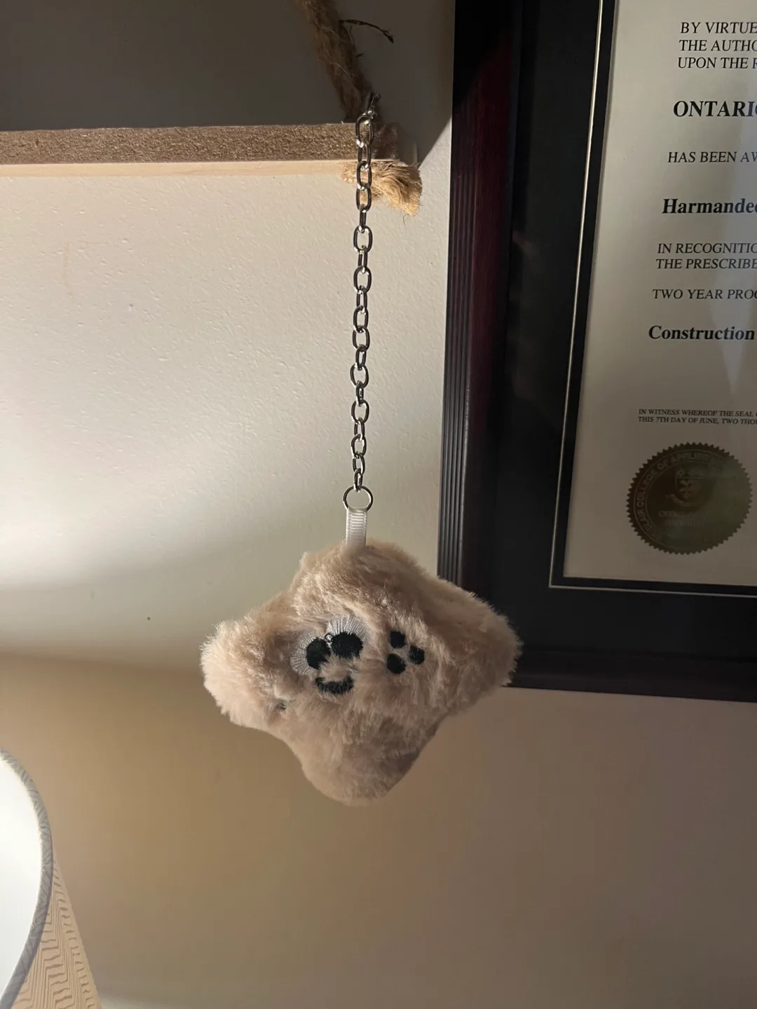 Plush Paw Fur Keychain thumbnail