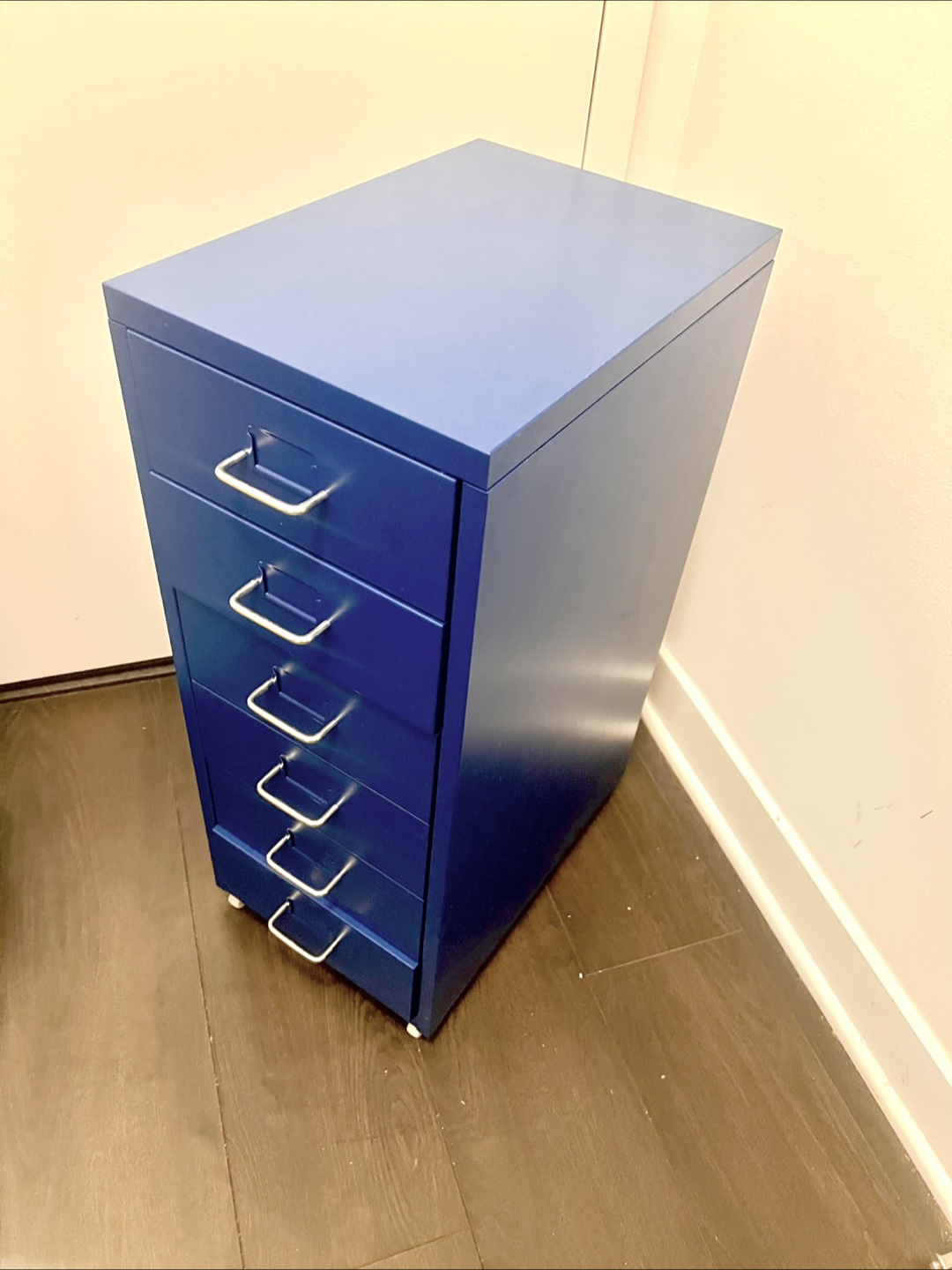 IKEA HELMER Drawer Unit (Blue, with wheels) - photo 4