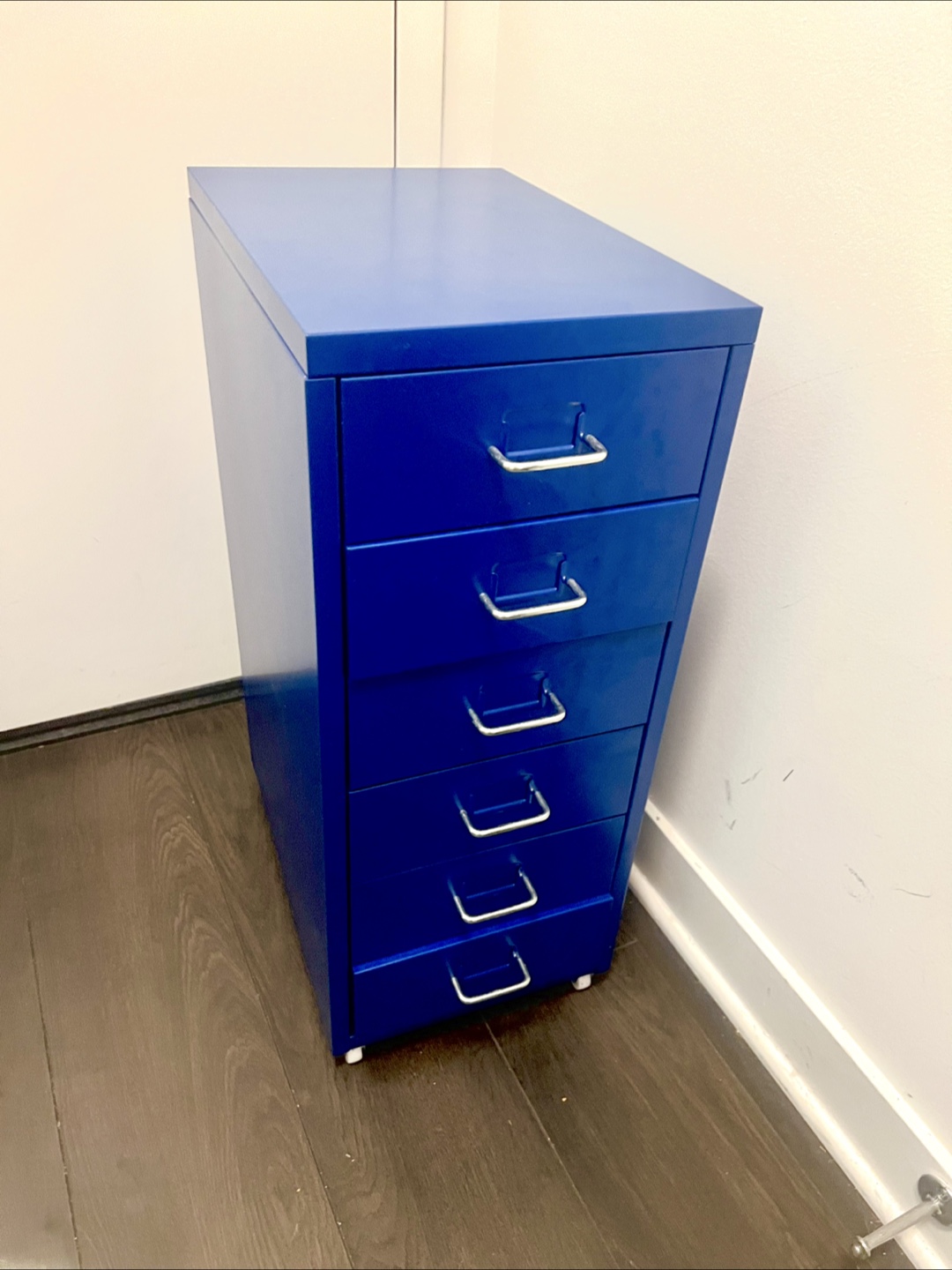 IKEA HELMER Drawer Unit (Blue, with wheels) - photo 2
