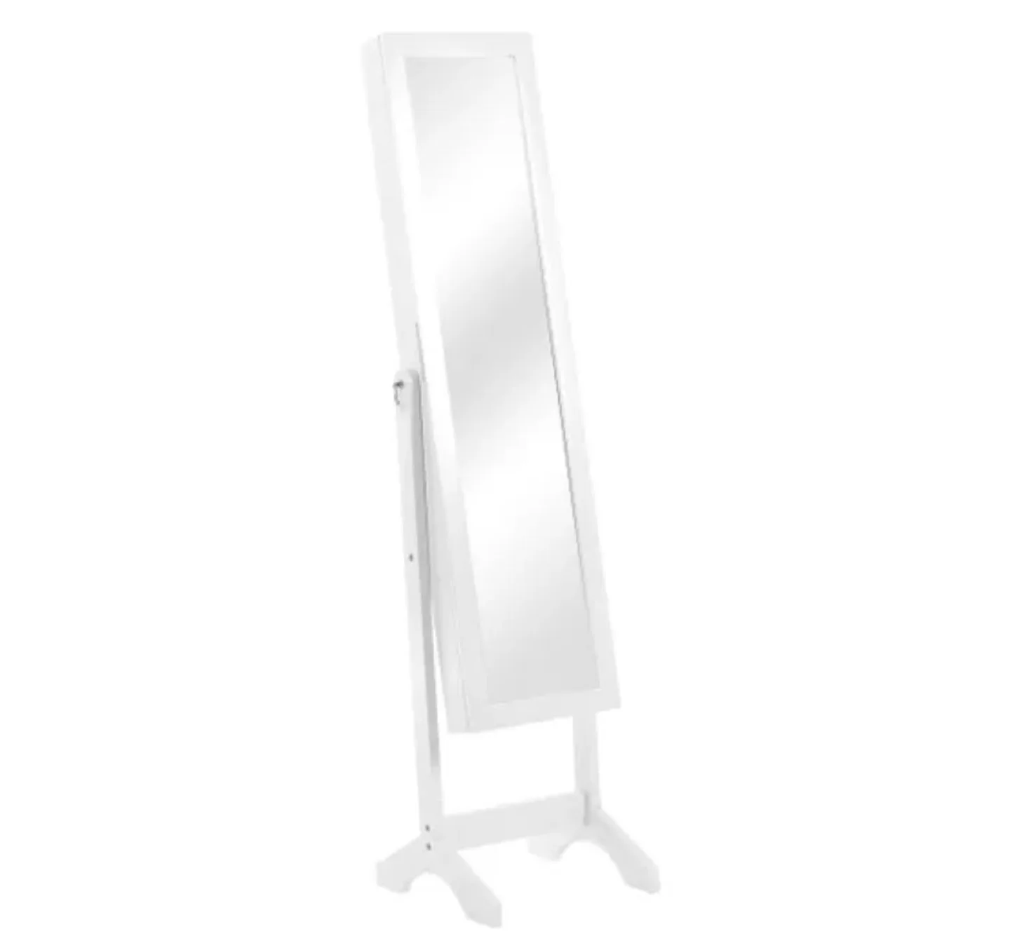 Moving Sale - New - White Standing Jewelry Cabinet with Mirror thumbnail
