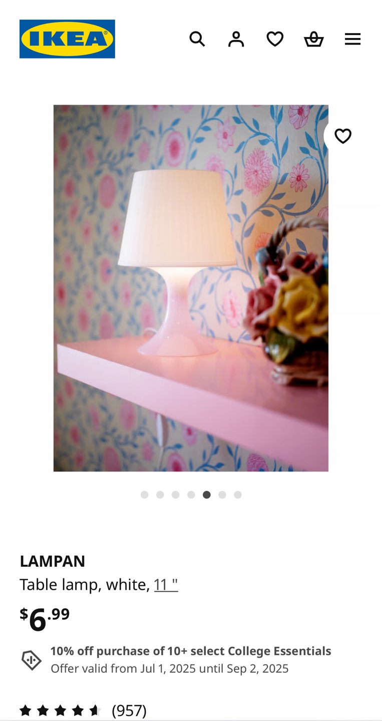 *FREE* IKEA LAMPAN Table Lamp, White - photo 2