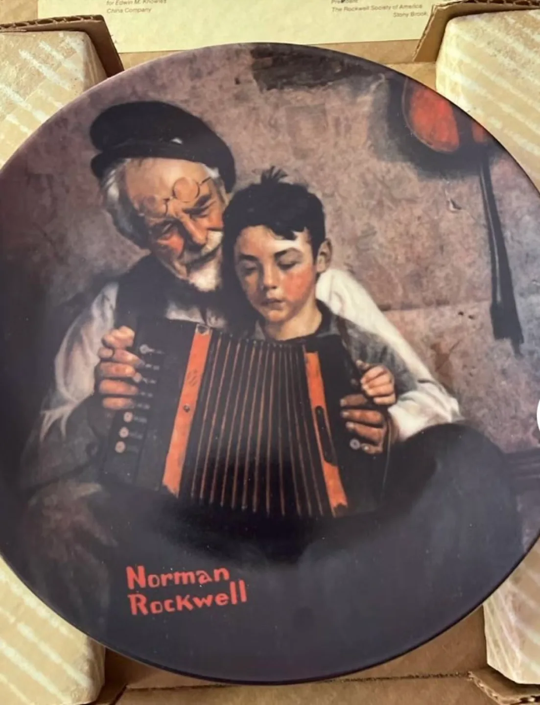Norman Rockwell "The Music Maker" Plate thumbnail