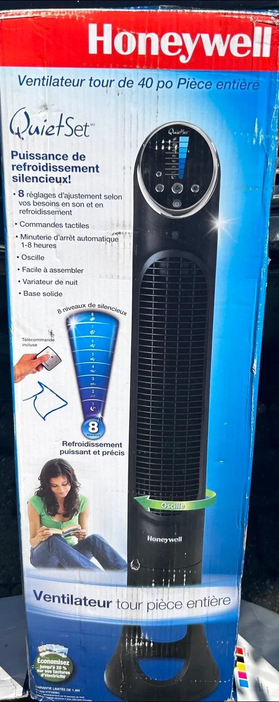 Honeywell QuietSet Tower Fan - Black image indicator(10)