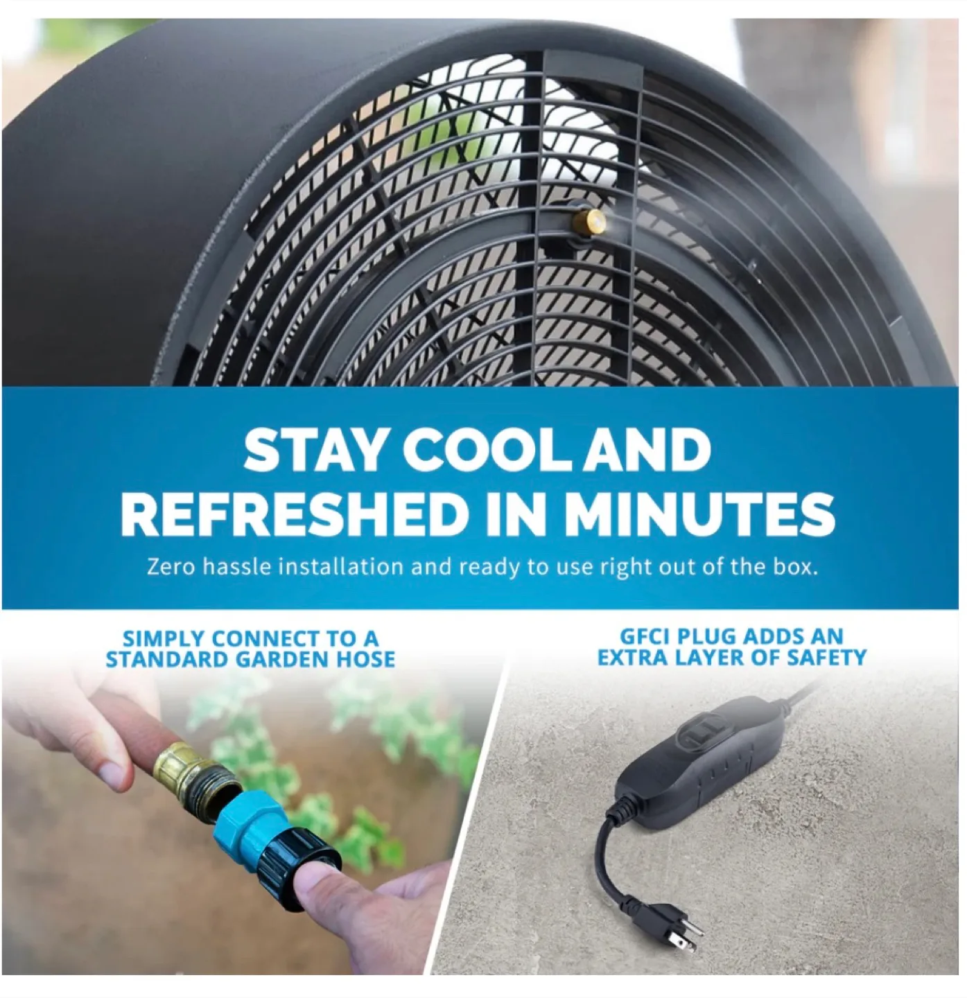 Newair Outdoor Misting Fan - Black image indicator(5)