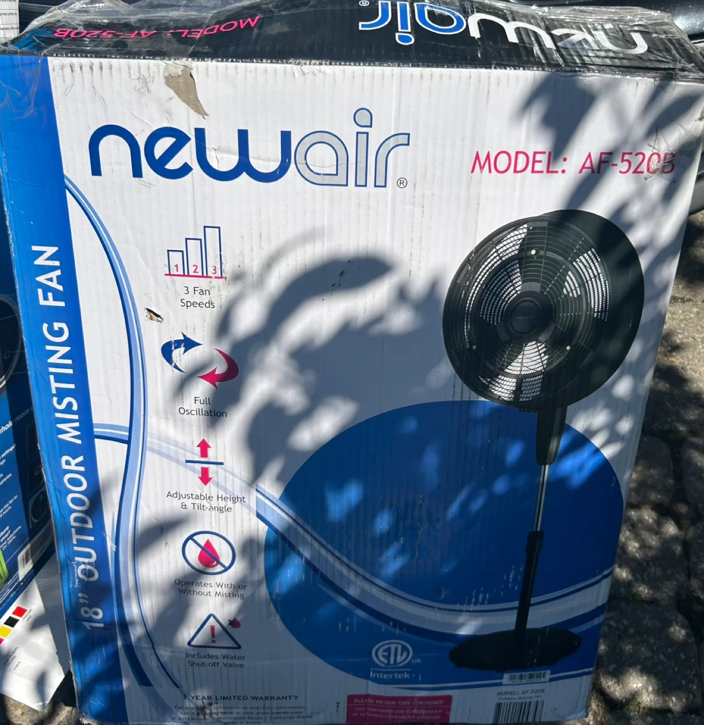 Newair Outdoor Misting Fan - Black image indicator(10)