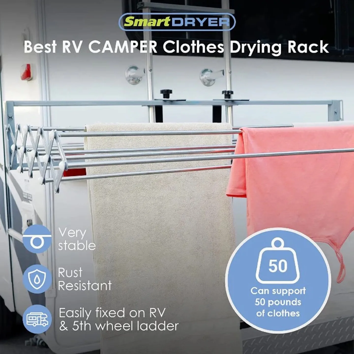 SmartDRYER RV Camper Clothes Drying Rack image indicator(2)