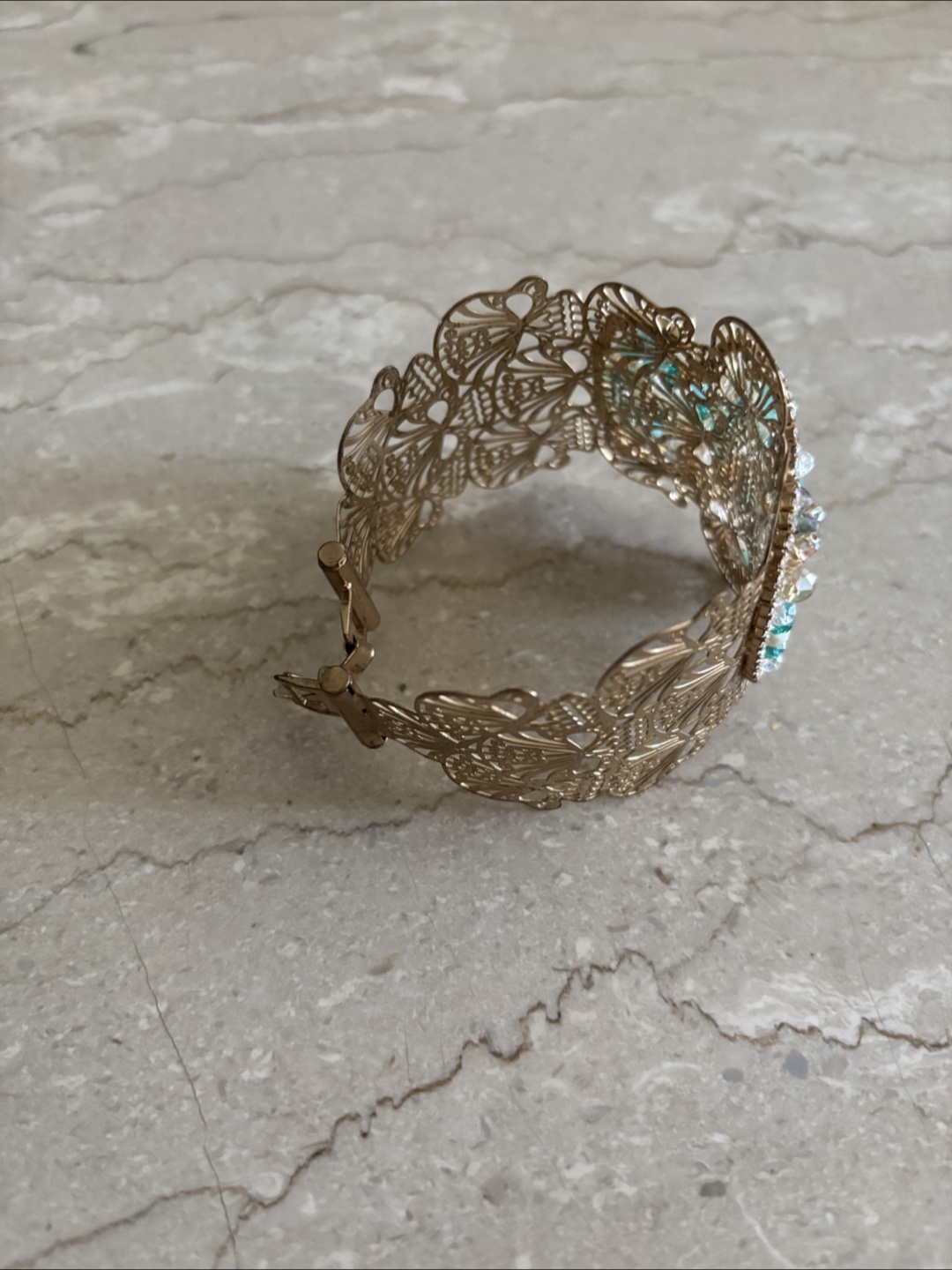 Gold Beaded Cuff Bracelet - photo 3