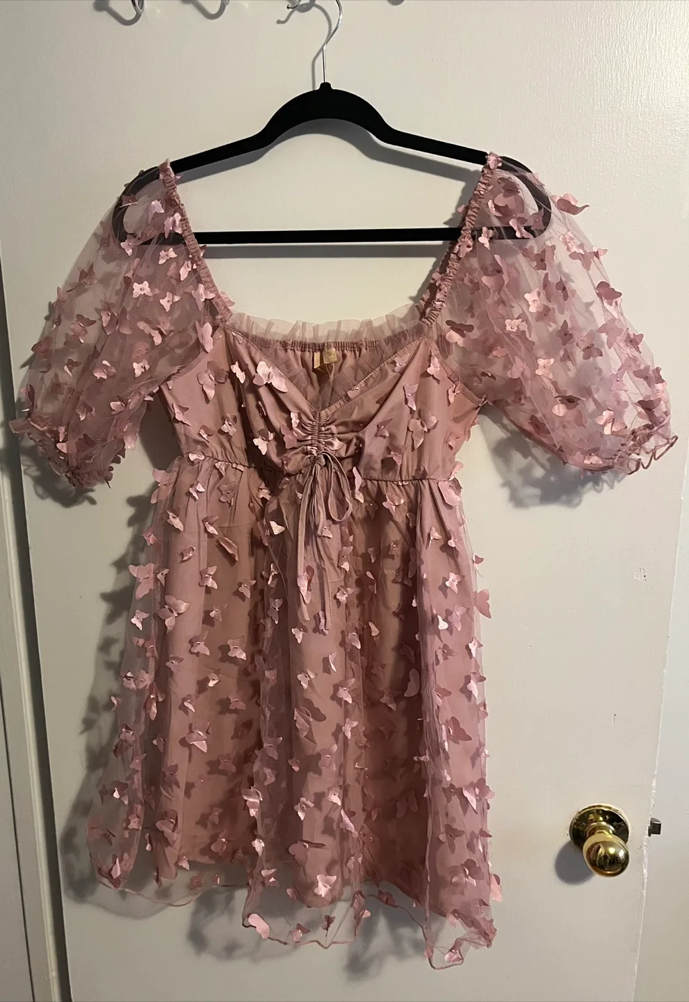 Pink 3D Butterfly Dress – Size Medium thumbnail