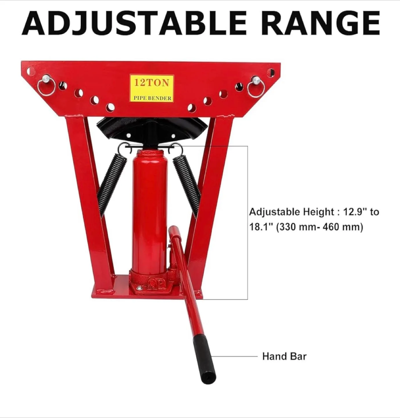 Hydraulic Pipe Bender, 12 Ton Manual Copper Exhaust Tube image indicator(3)