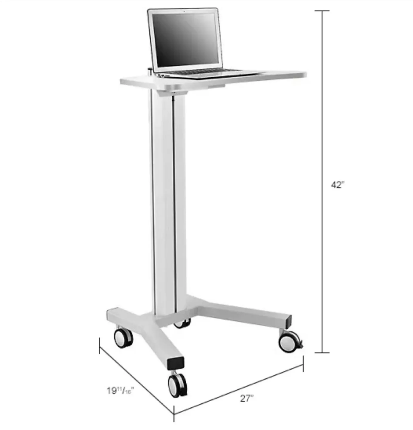 Rolling Adjustable Height Laptop Desk Cart thumbnail