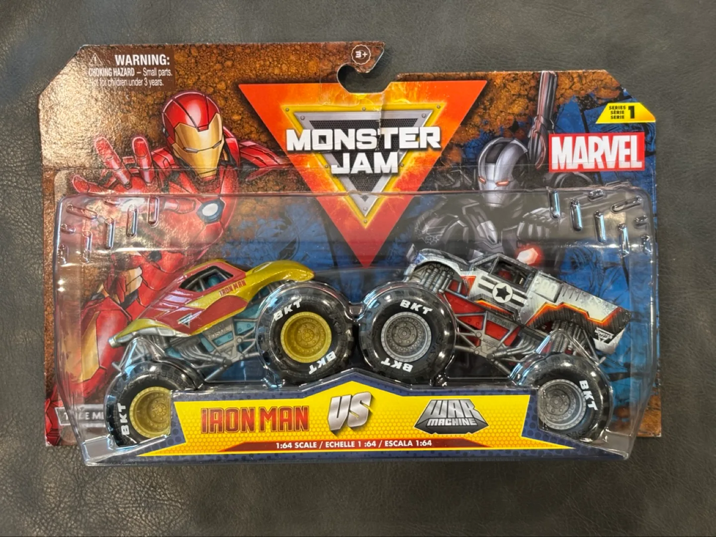 Monster Jam Iron Man vs War Machine 1:64 Scale thumbnail