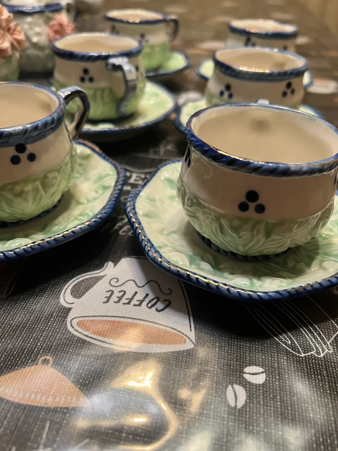 Floral Tea Set - Teapot, Creamer, Sugar Bowl & Cups image indicator(2)