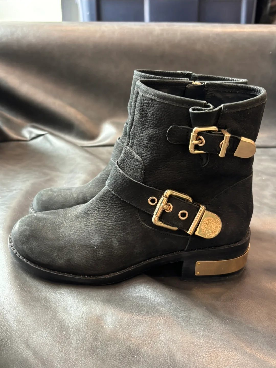 Vince Camuto Black Leather Boots thumbnail