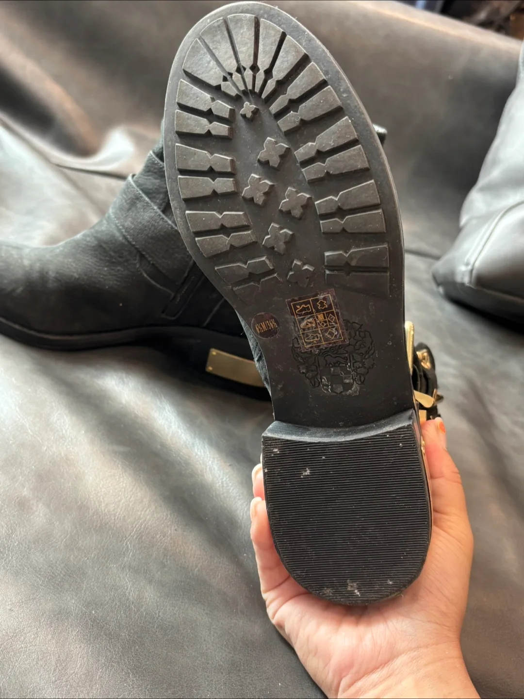 Vince Camuto Black Leather Boots image indicator(3)