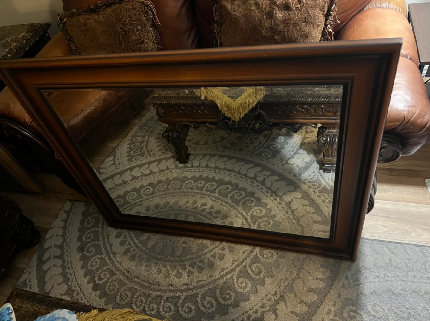 Large Framed Wall Mirror thumbnail