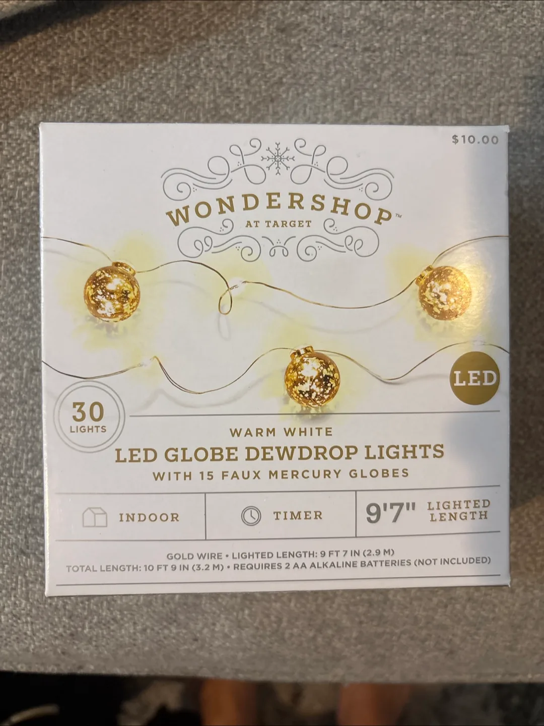 WonderShop LED Globe Dewdrop Lights - New in Box! thumbnail