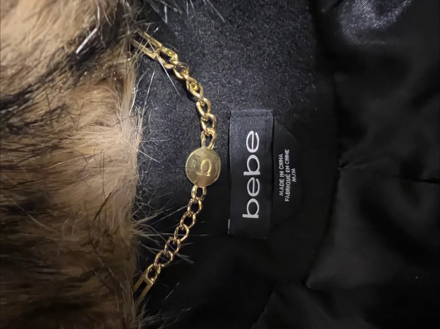 Bebe Black Wool Blend Coat - Size M/M image indicator(3)