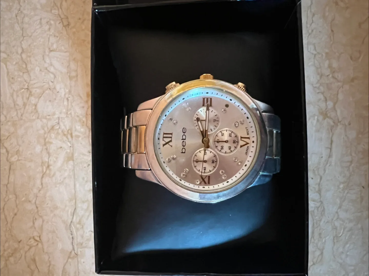 Bebe Women's Silver Chronograph Watch image indicator(2)