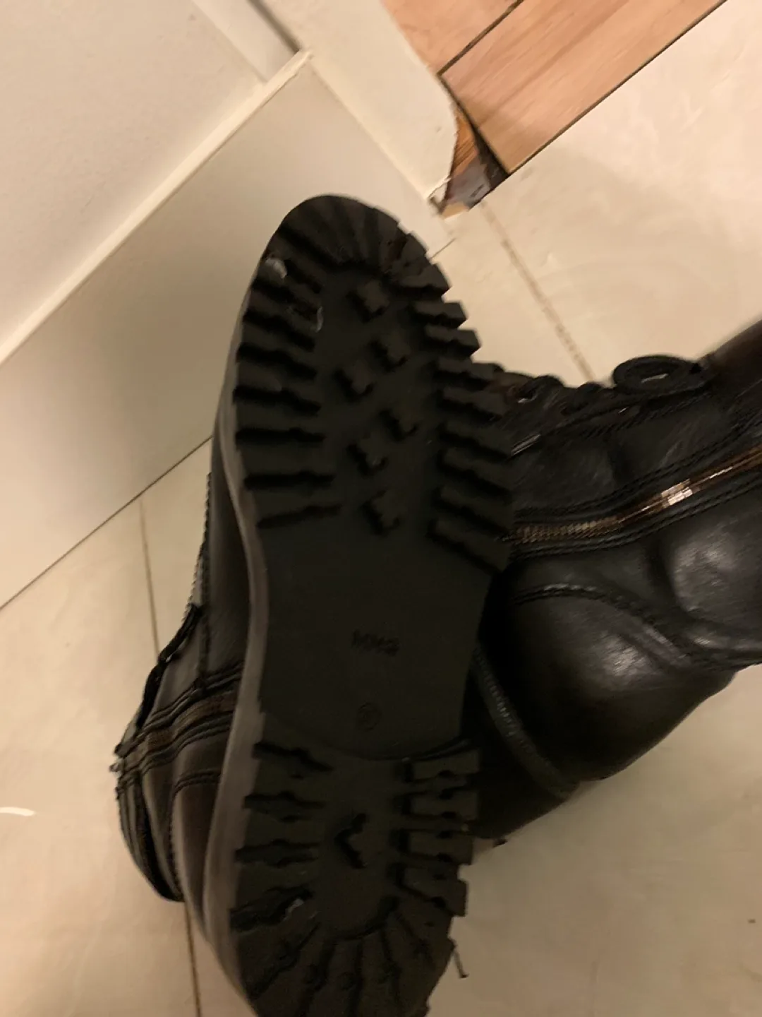 Black Leather Combat Boots new image indicator(8)