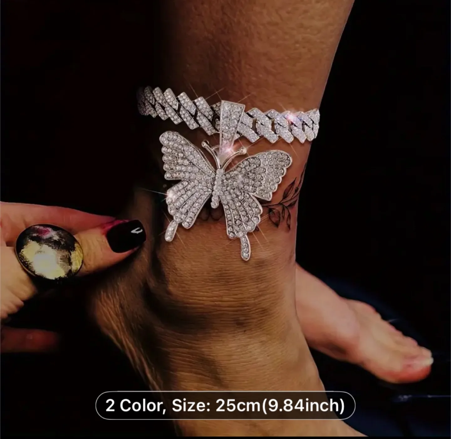 Beautiful Butterfly Anklet, 9.84 inch thumbnail