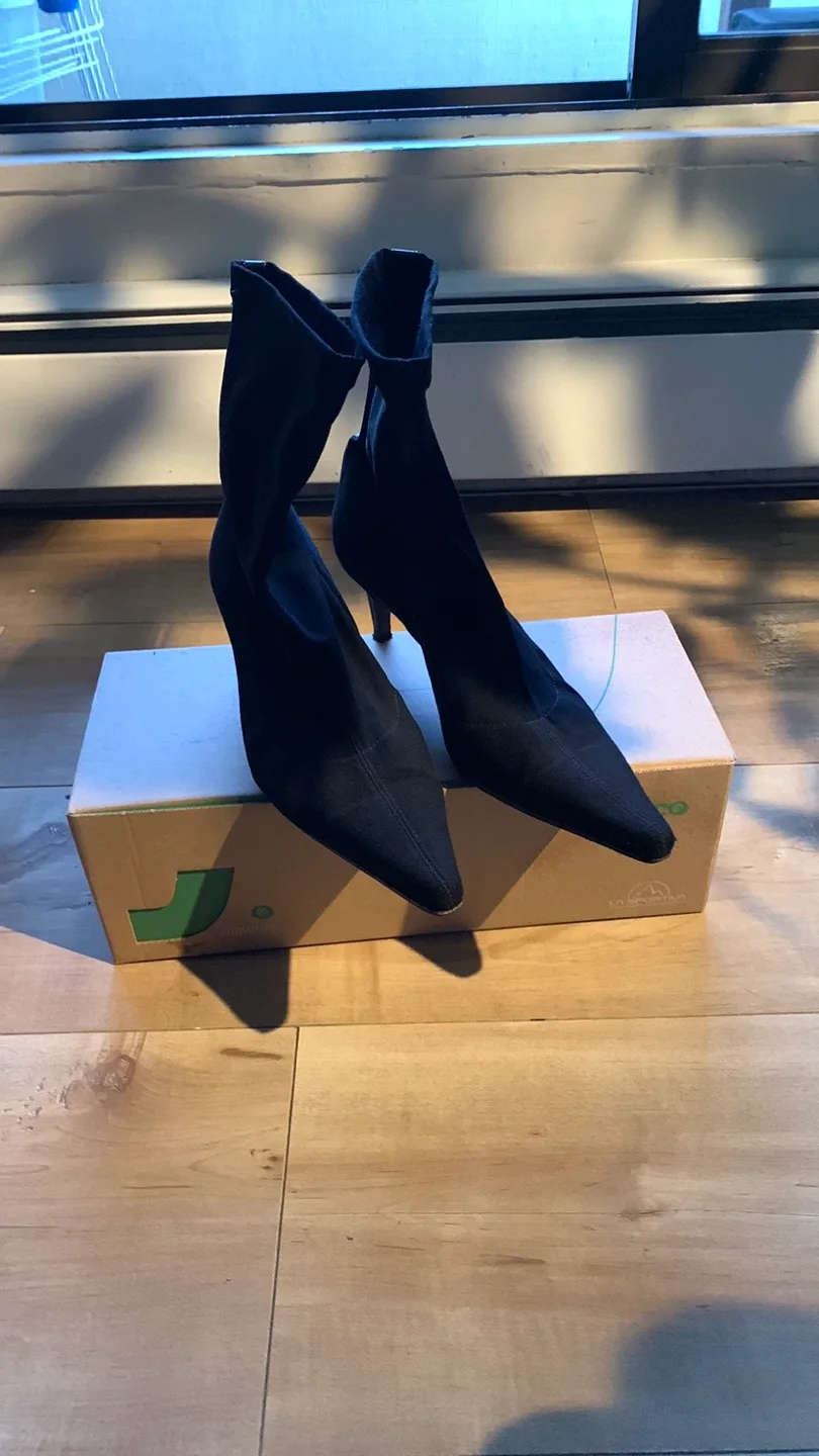 Black Heeled Ankle Boots thumbnail