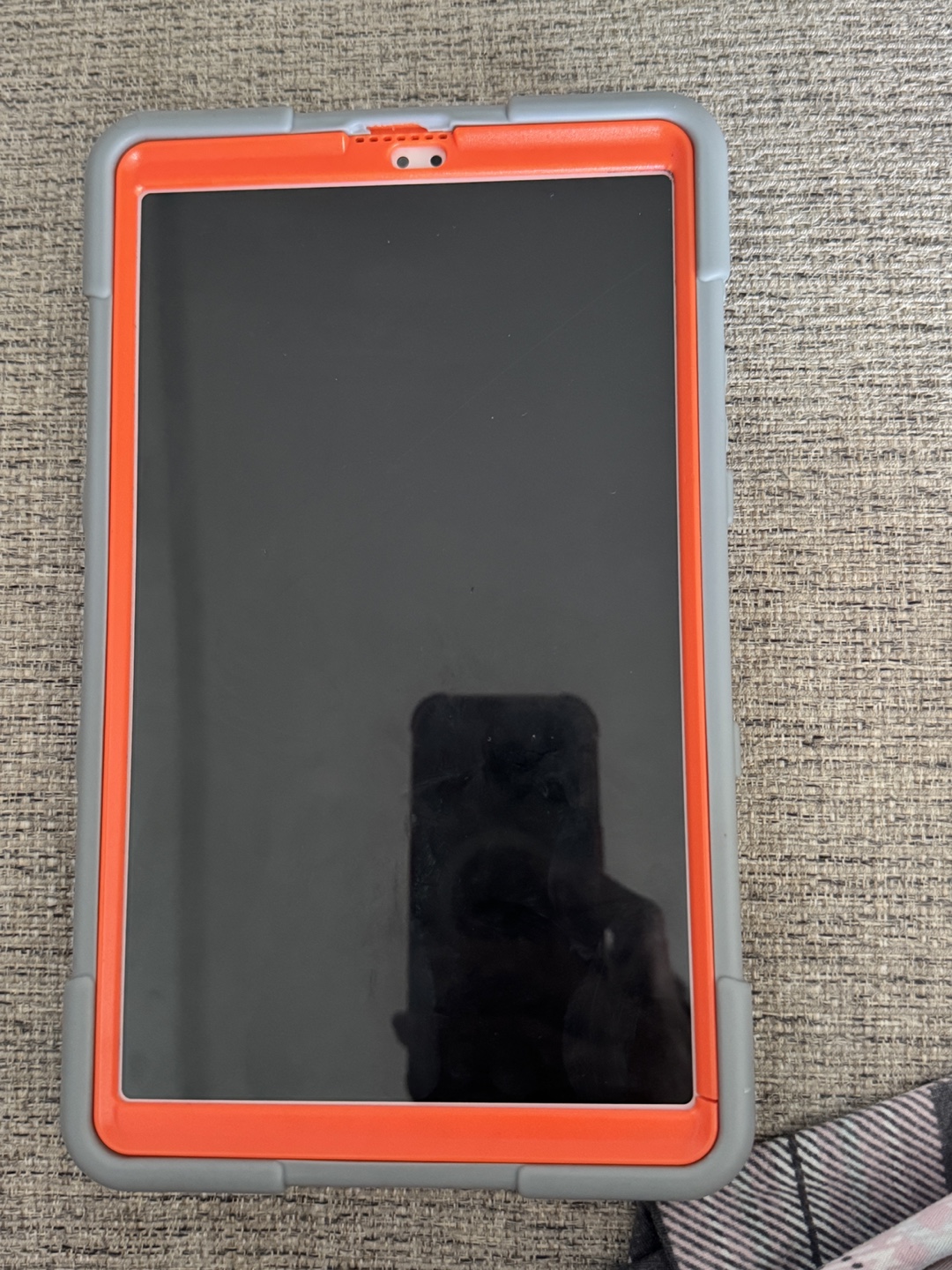 Tablet with Gray and Orange Case - photo 2