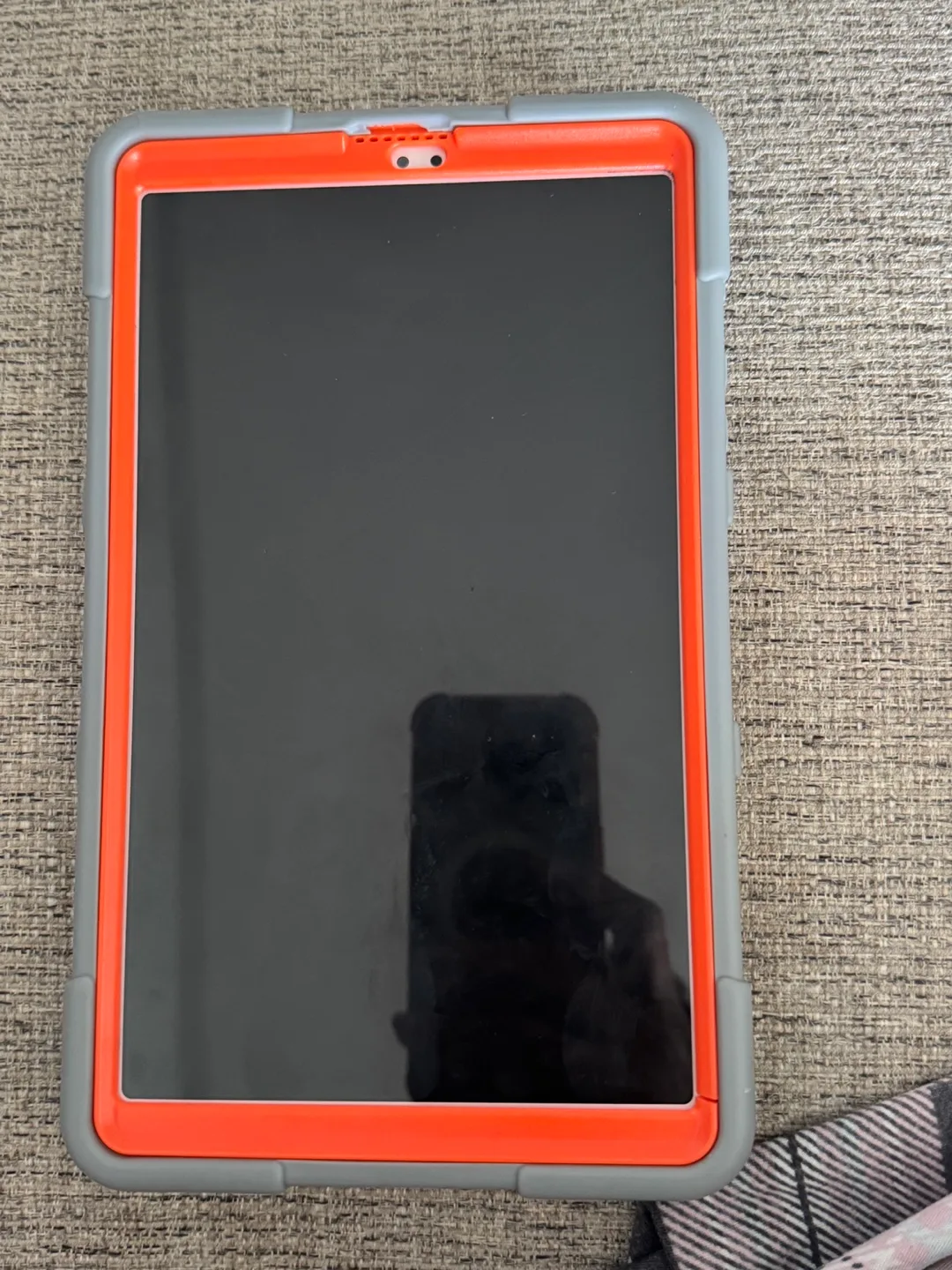 Tablet with Gray and Orange Case image indicator(2)