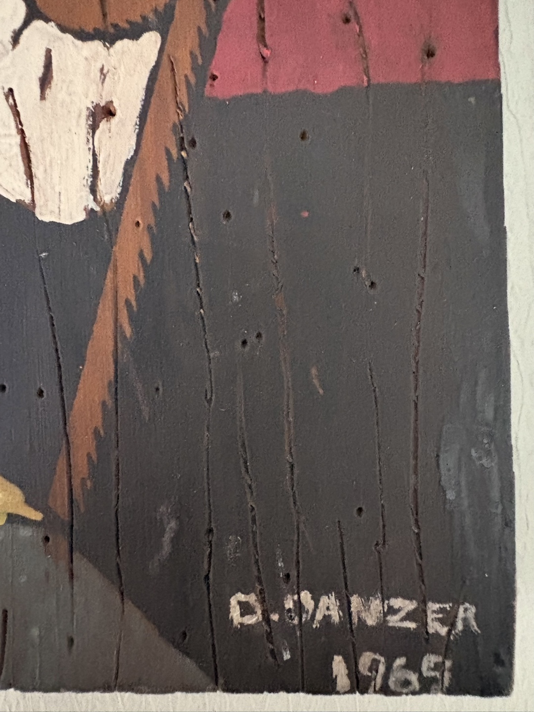 Vintage 1965 Folk Art Paintings on Wood - photo 2