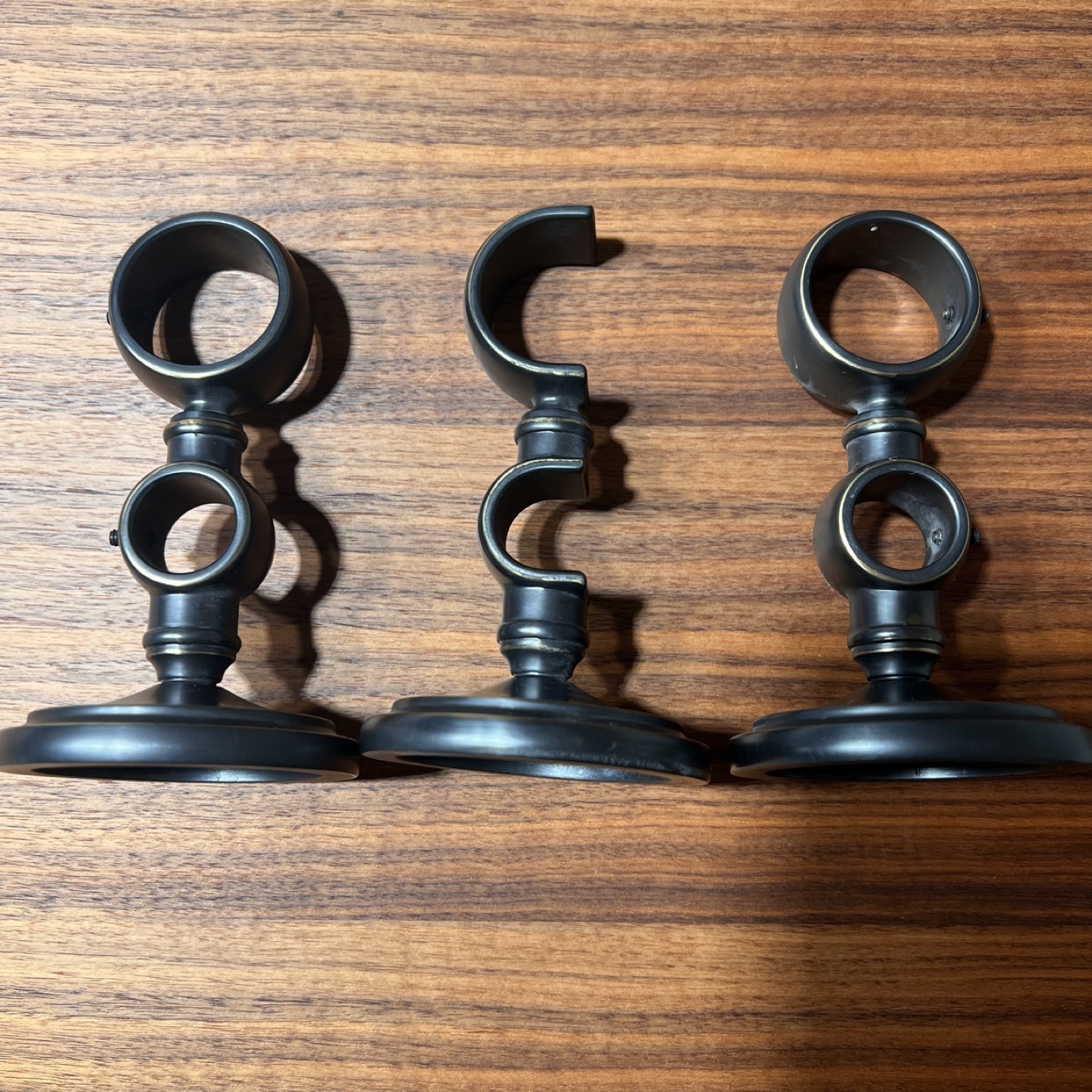 Curtain Rod w/ Glass Finials, Rings & Brackets – $30 - photo 3